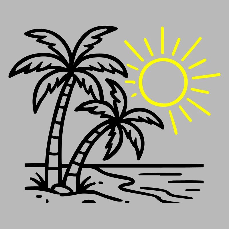 Island Palm Trees Beach