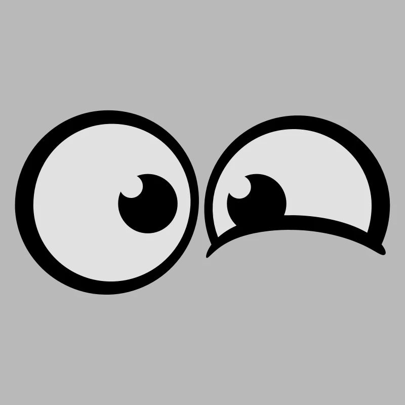 Ängstliche Comic Augen