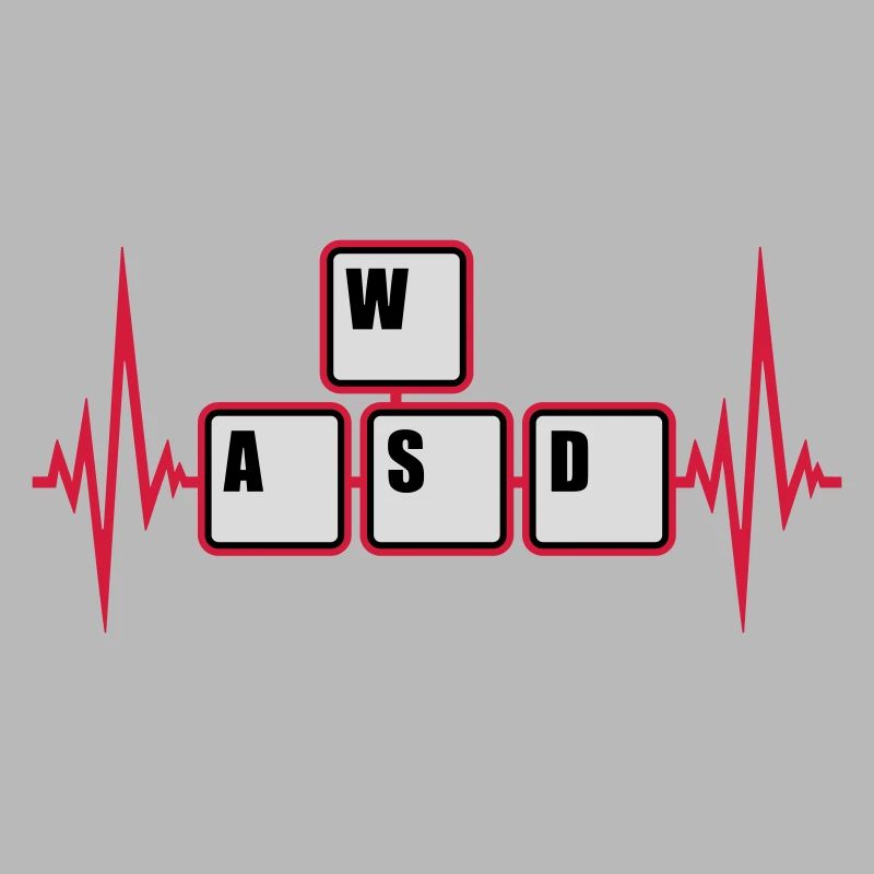 WASD Keyboard Keys Gamer