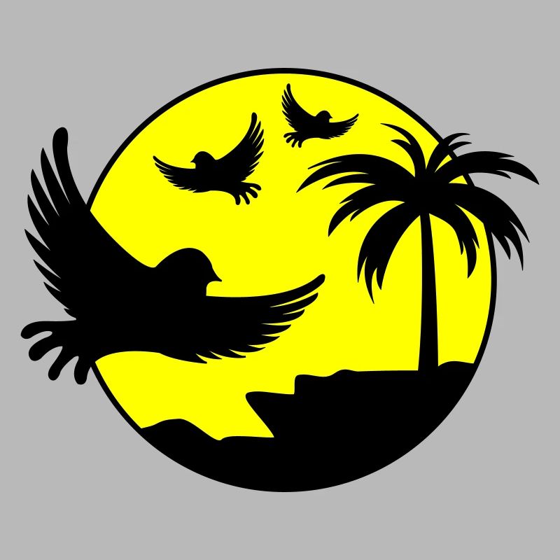 Oiseaux Palmtree Design 2