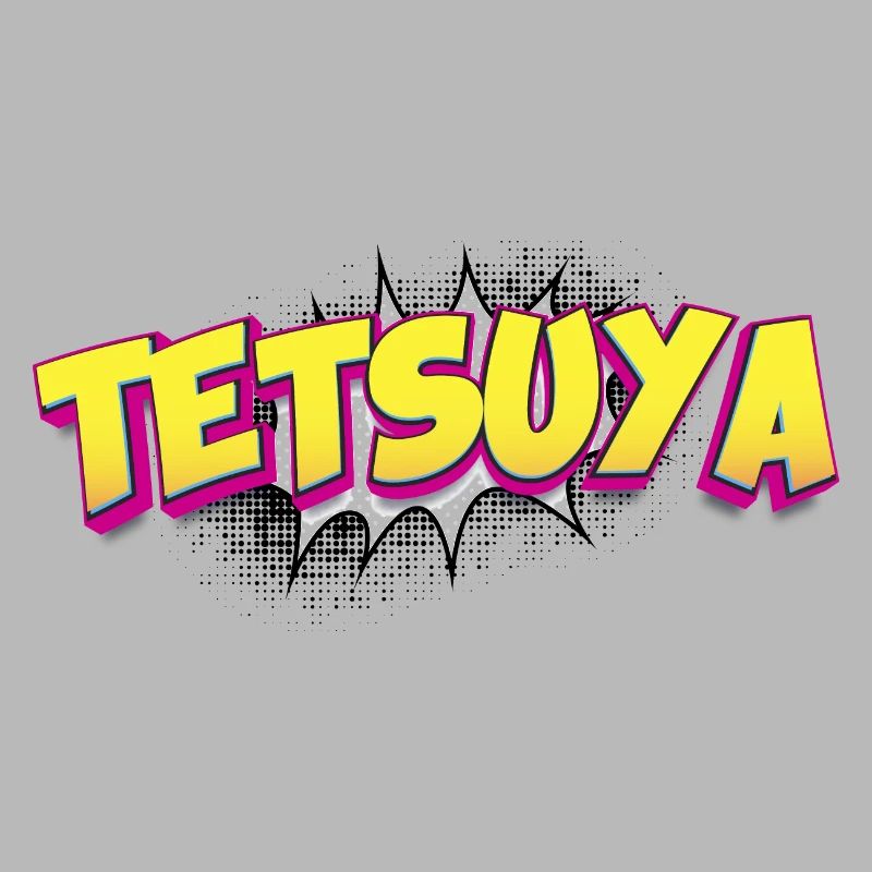 Tetsuya Custom Name Comic Book Style Pop Art,