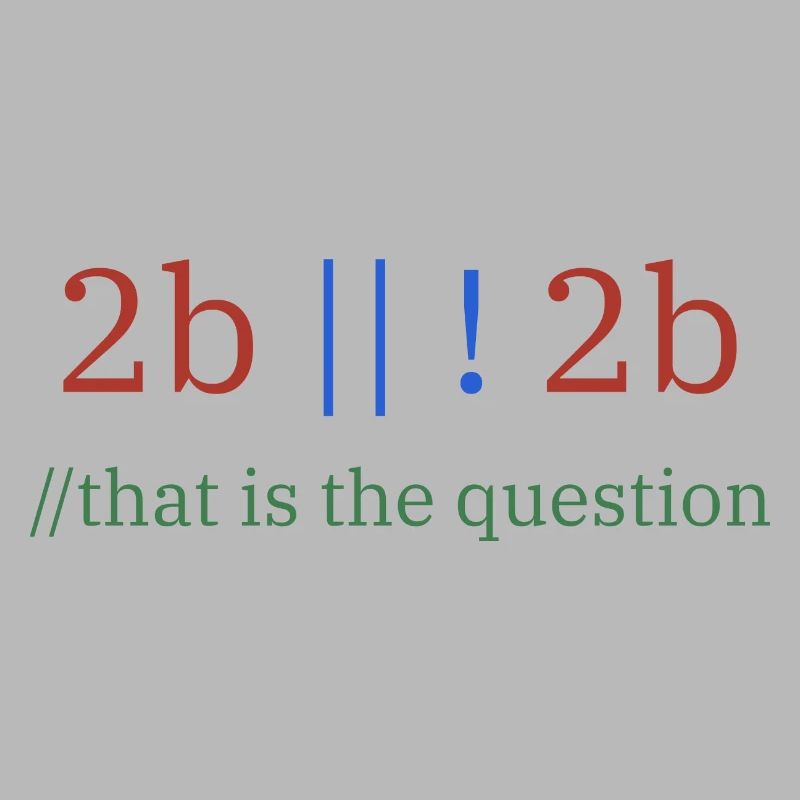 2b || !2b /To be or not to be/ Programmer