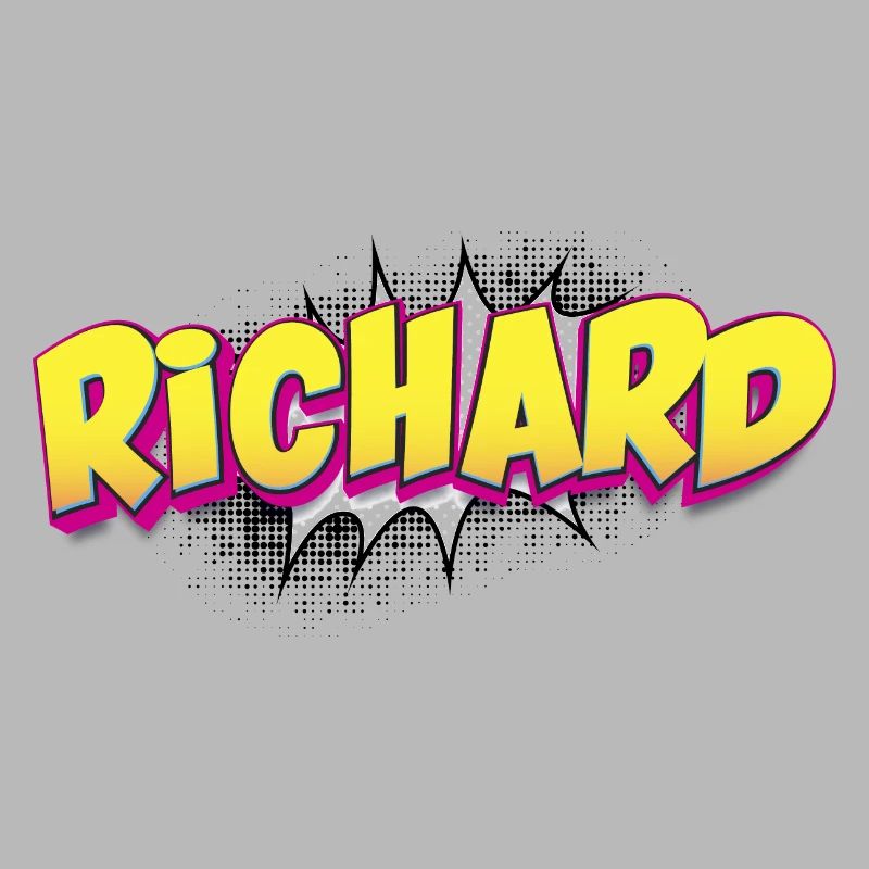 Richard Custom Name Comic Book Style Pop Art,