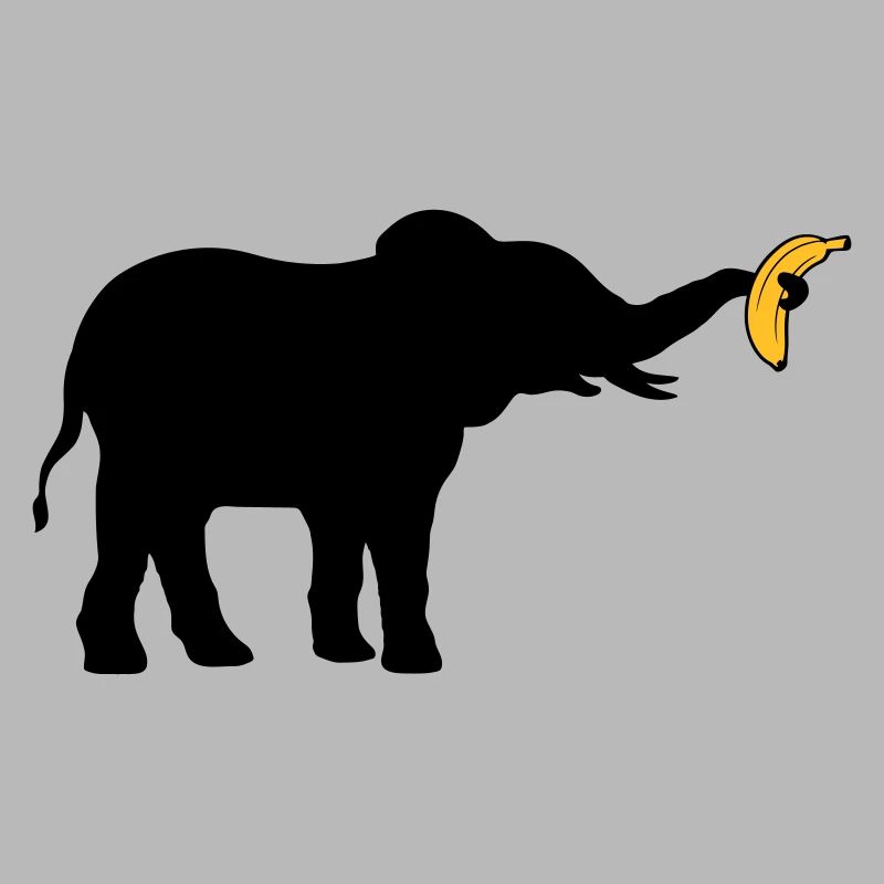 Große Banane Elefant Silhouette