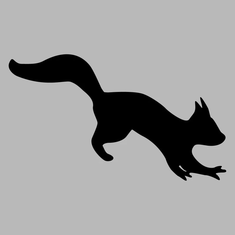bouncing agile squirrel silhouette