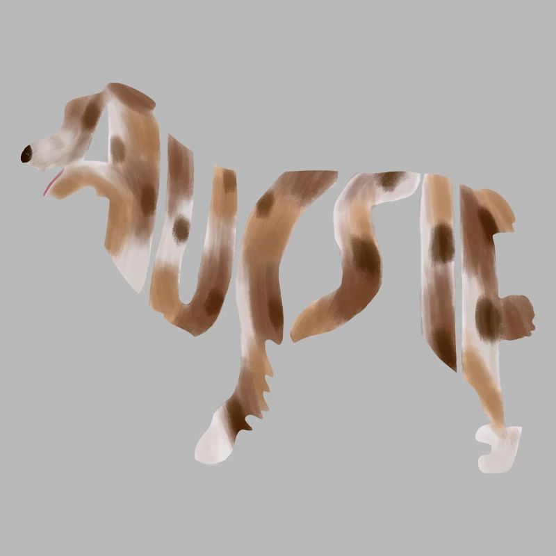 Australian Shepherd Aussie Silhouette