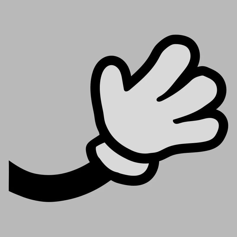 Winkende Comic Hand