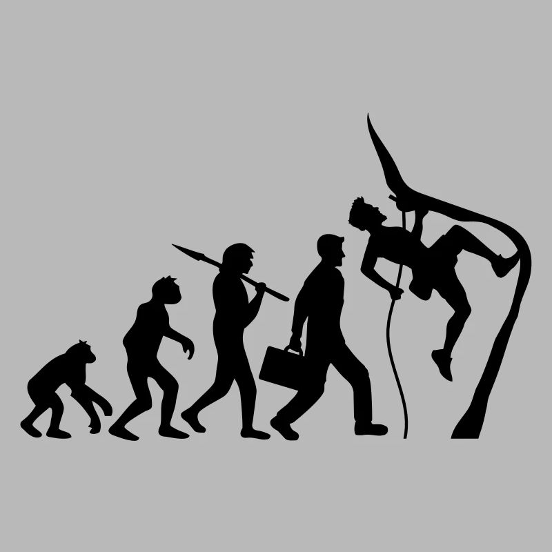 Evolution de grimpeurs de corde d'escalade