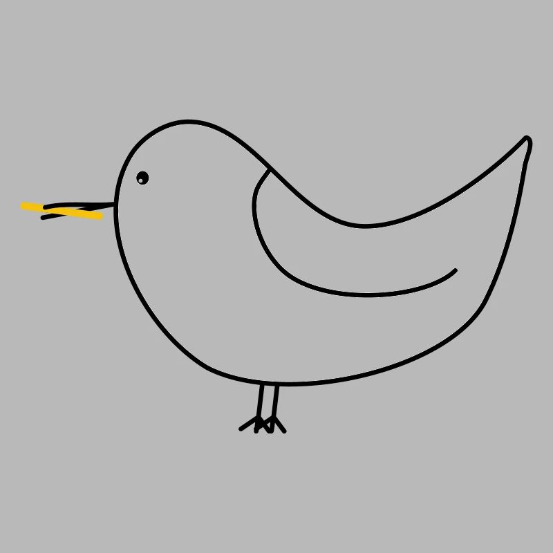 Weiße Möwe mit Pommes