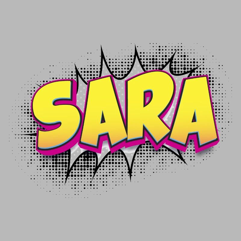 Sara Benutzerdefinierter Name Comic-Buch-Stil Pop-Art, Sara
