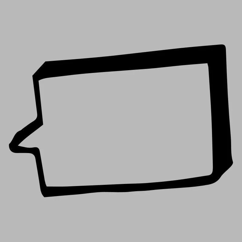 Sprechblase, 3D, groß, dicker Rand