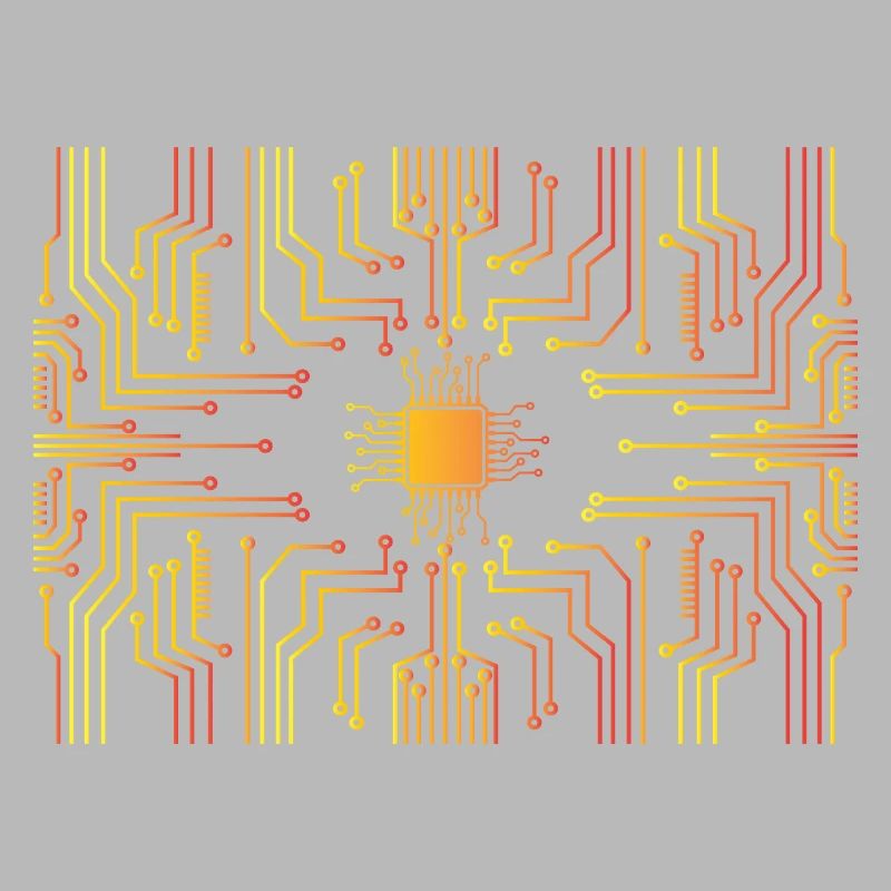 Circuit board core CPU heart pc coder geek