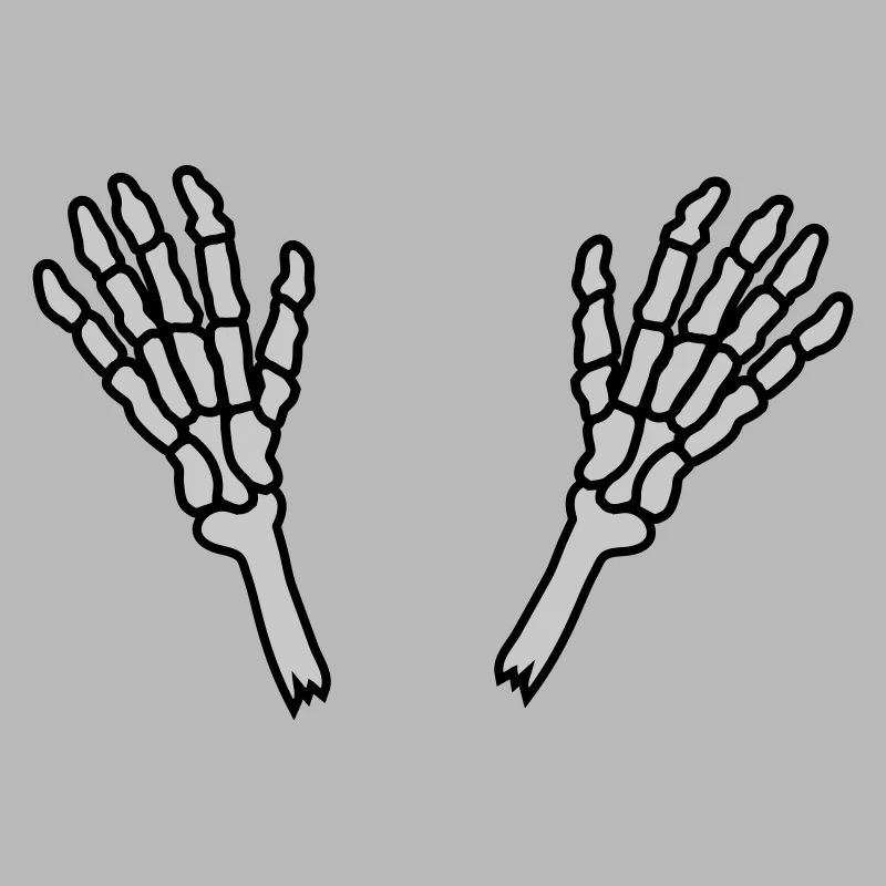 2 Skeleton Hands Bones