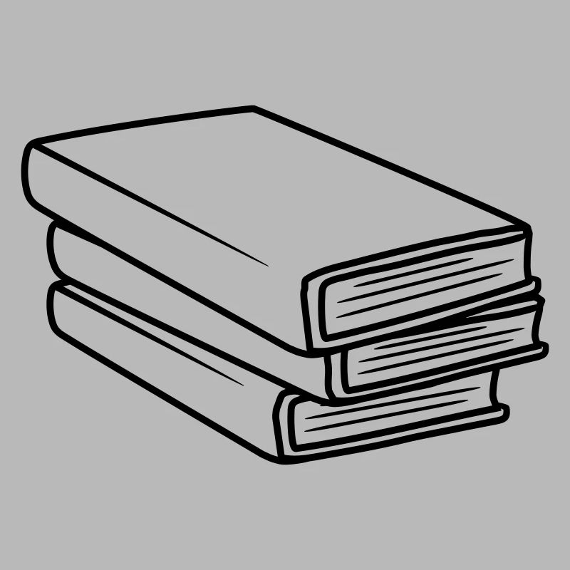 Stacked Books Comic Design