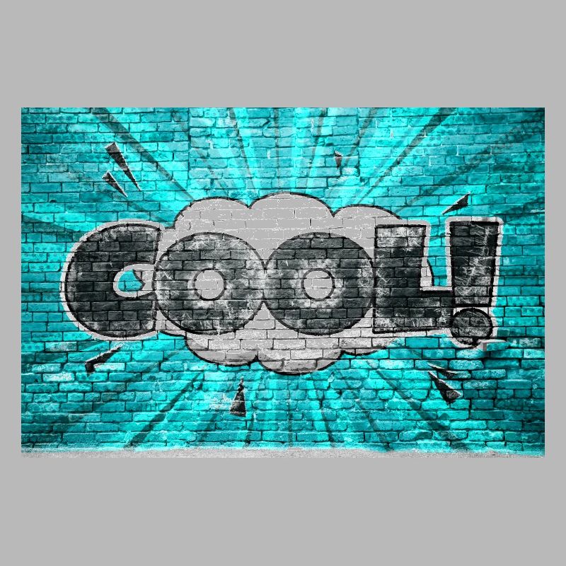 cool Comic Style Bubble Graffiti Lettering on Bric