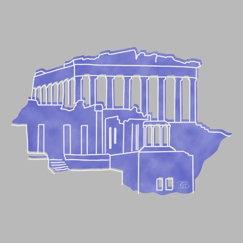 « Acropolis », design de lignes boho, série « Grèce »