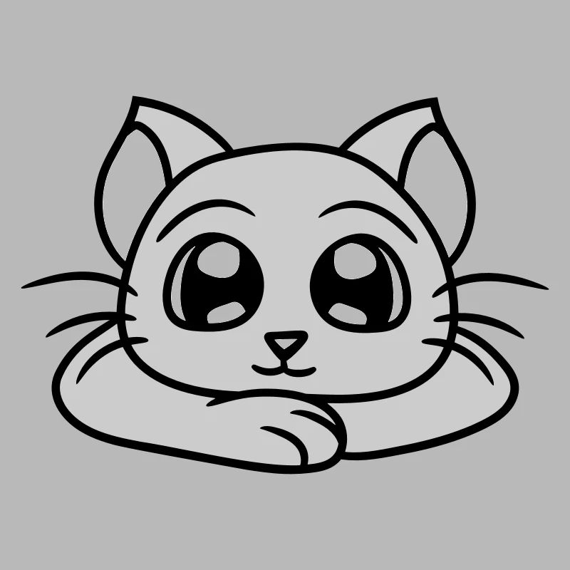 Cute Cat Looks Happy Smiling Kitten Fun