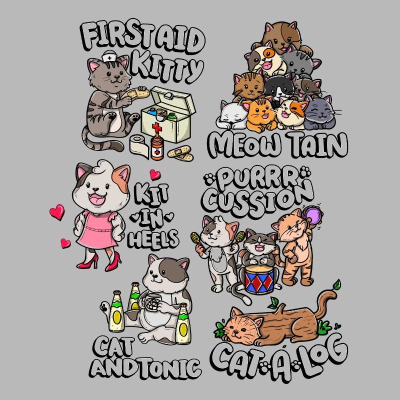 Jeu de mots mignon et drôle de chat | Chat mignon