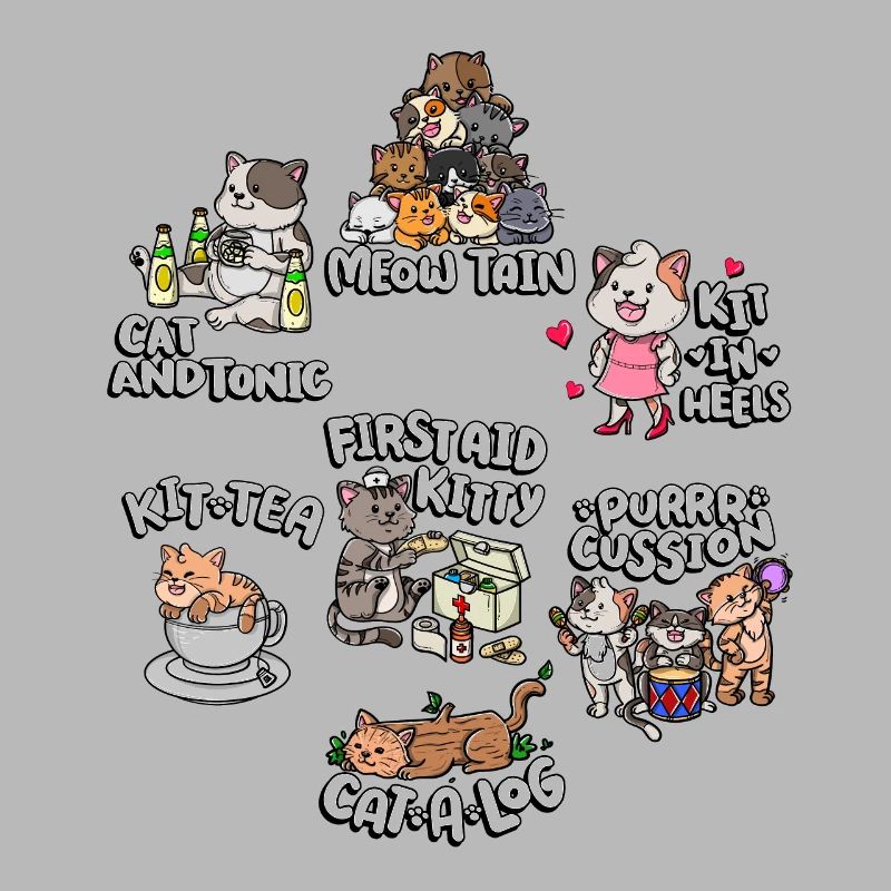 Jeu de mots mignon et drôle de chat | Chat mignon