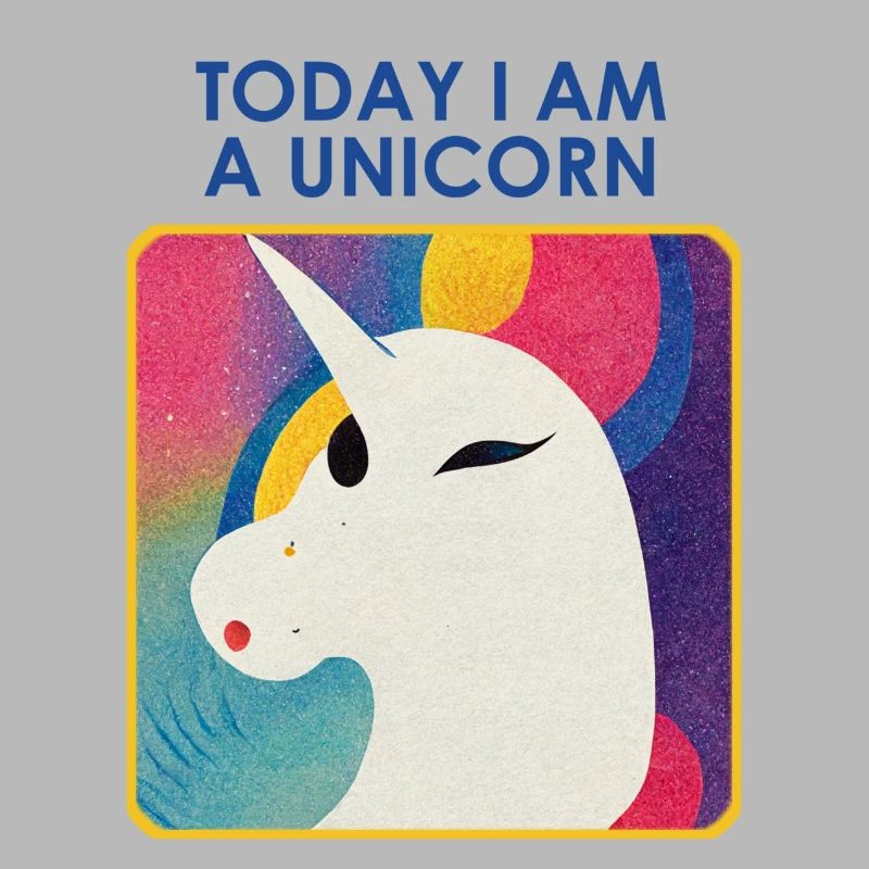Licorne avec devise – Design unique