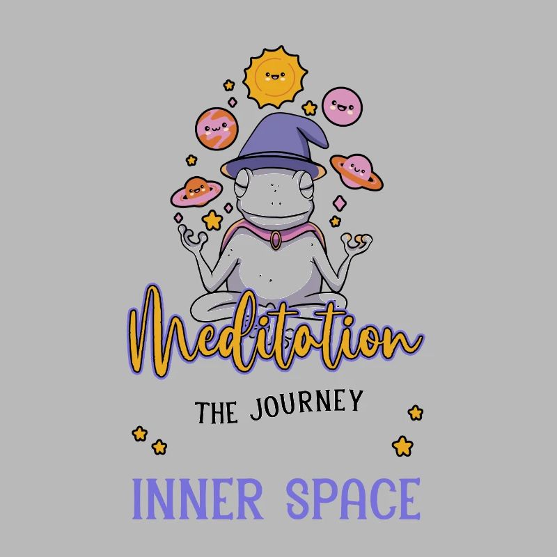 Space Mushroom Meditating Solar System Science Fan