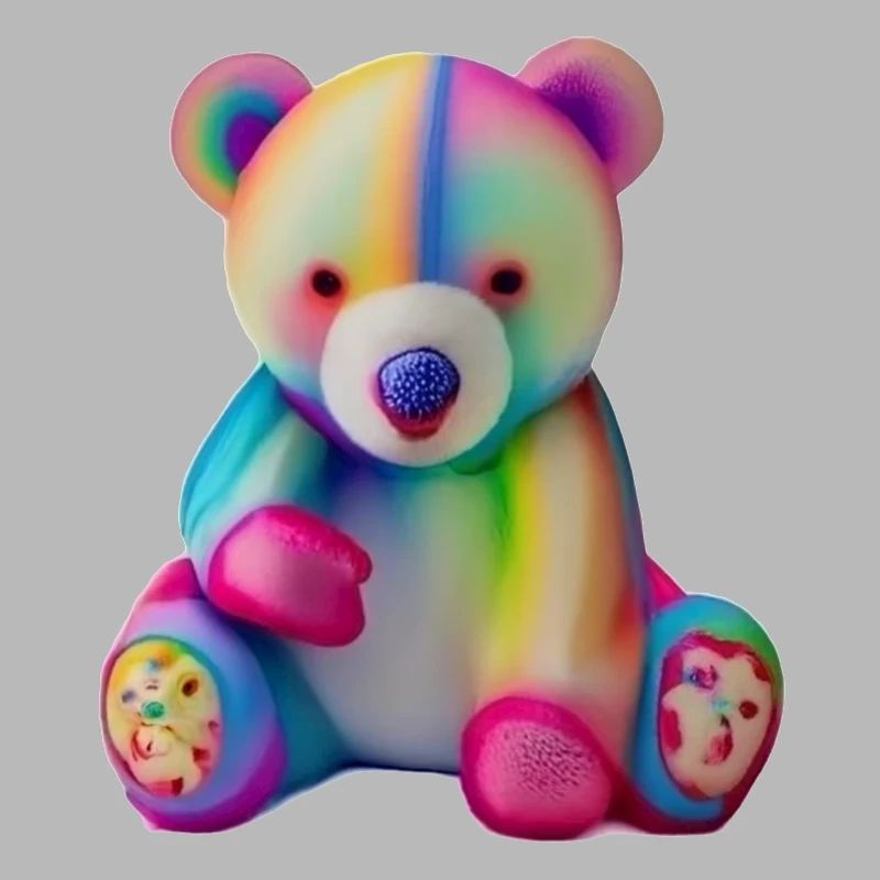 Multicolored teddy bear