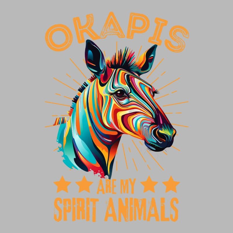 Buntes Okapi Farbkleckse Farbspritzer