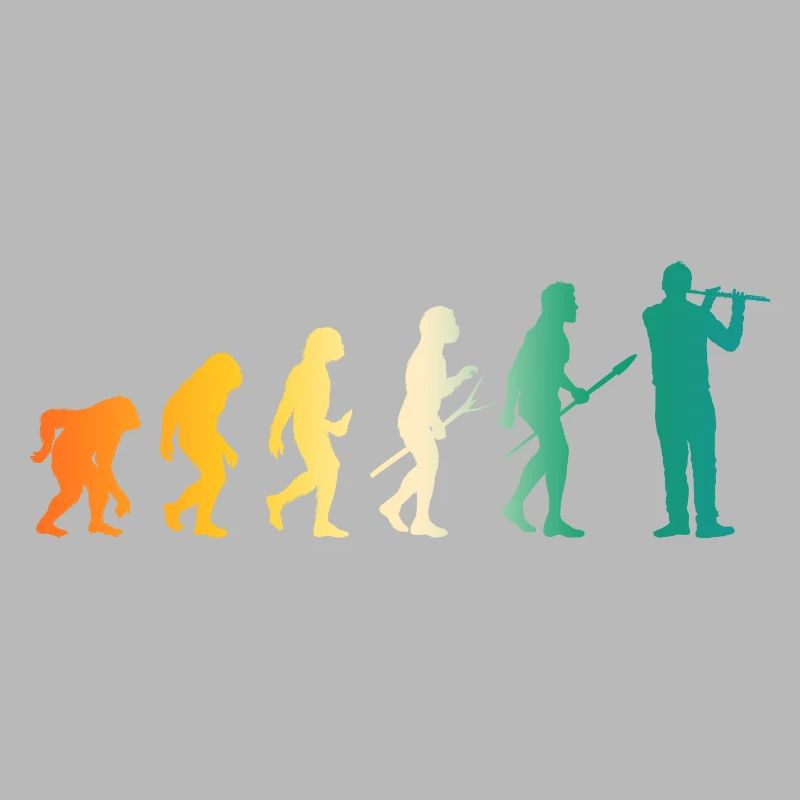 Flötist Evolution Querflöte