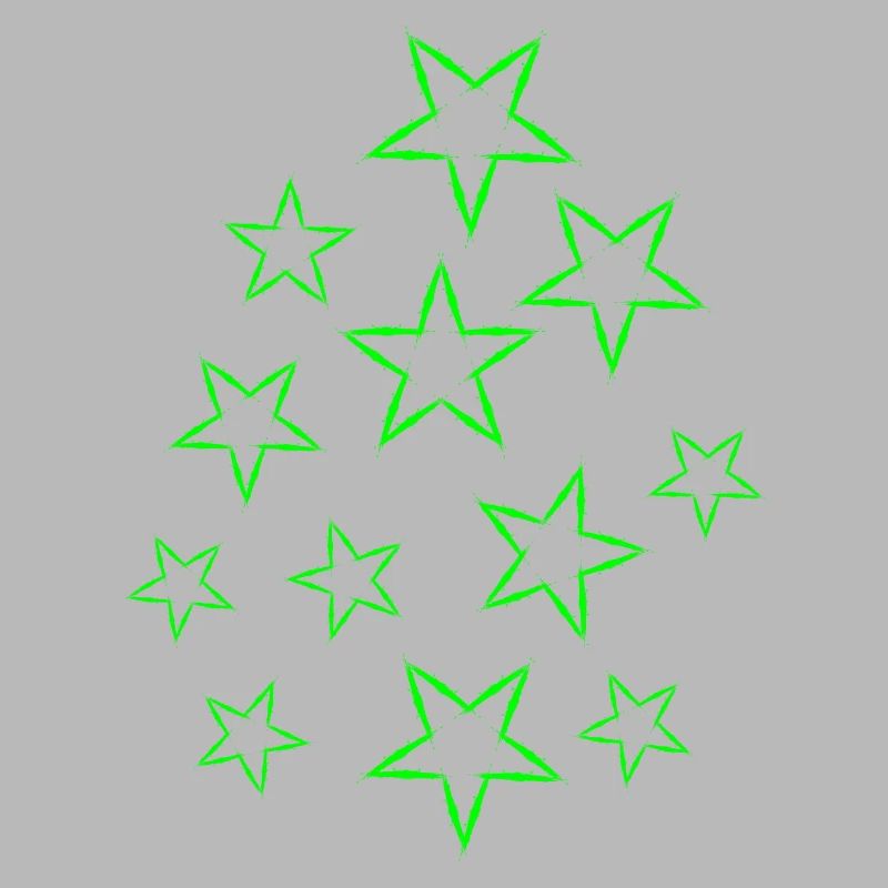 Stars starry sky design vector green