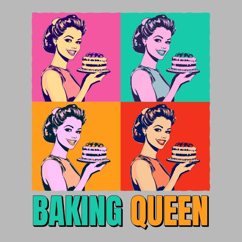 Cuisson Gâteau Cuisson Reine Cuisson Fée Boulanger Pop Art