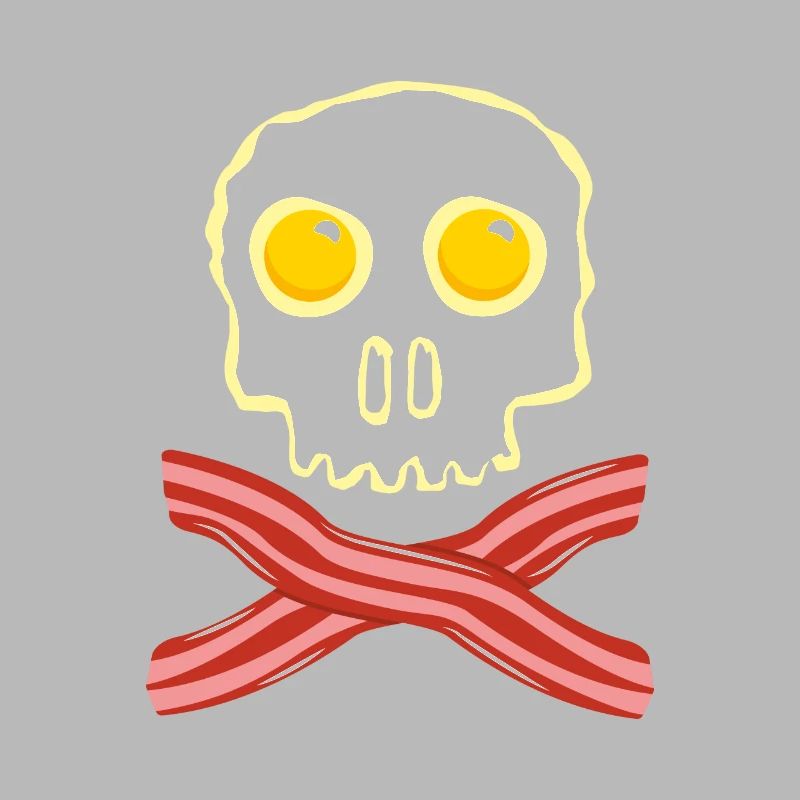 Bacon and eggs Skull Skull - Bacon Eggs