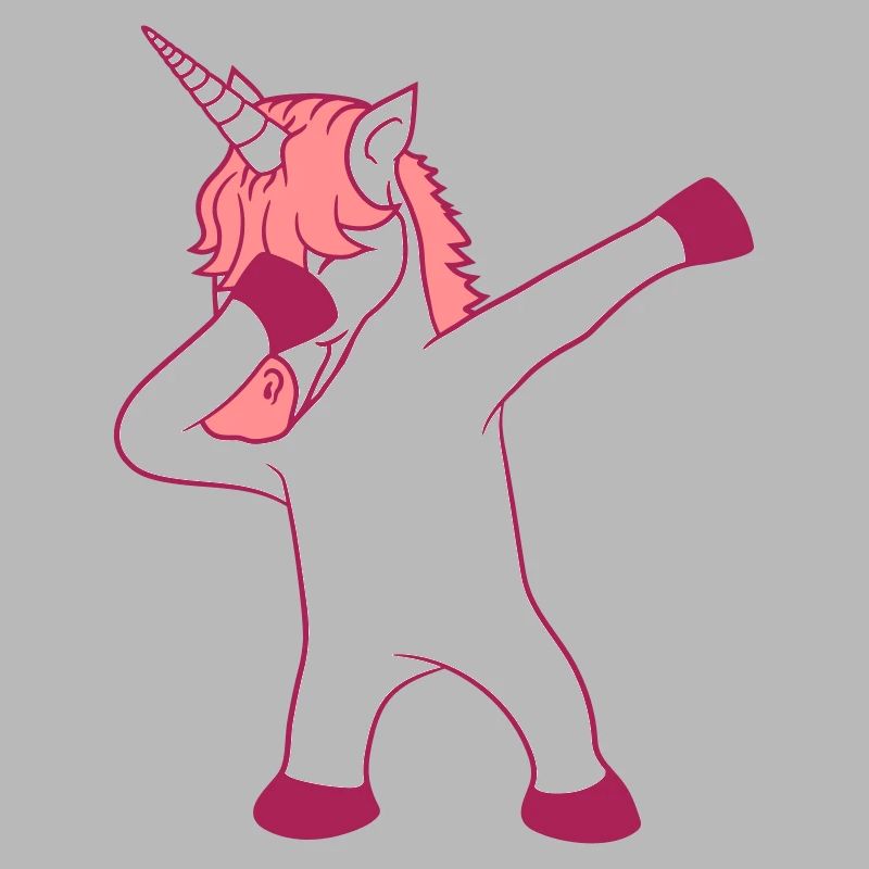 dabbing unicorn dab pose tanz gluecklich stehend e