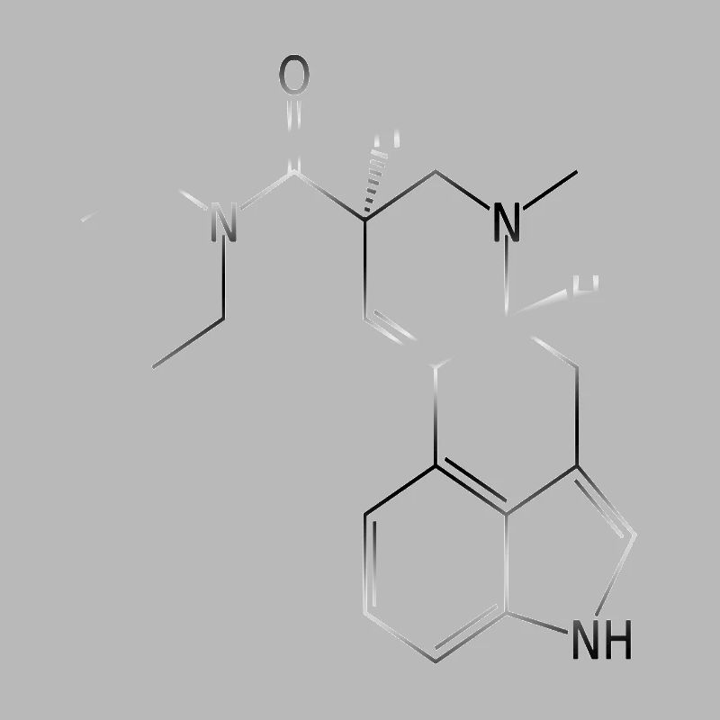 Molécule de formule structurelle LSD A. Hofmann Bicycle Day