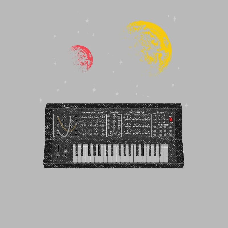 Synthesizer Space Synths Analog Modular Retro Gift