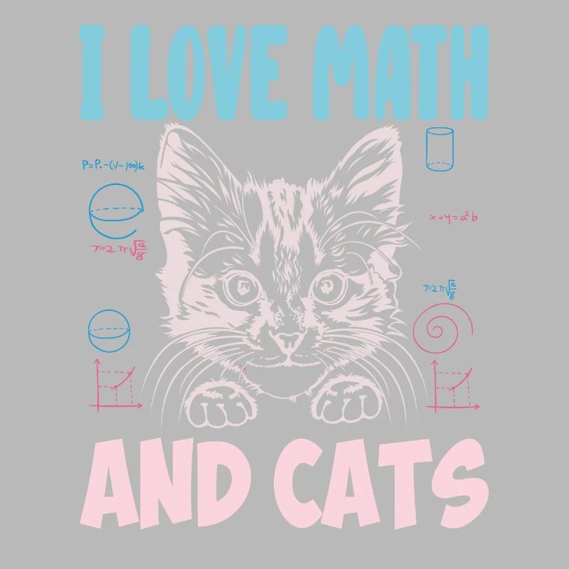 Math Kitty Katze Ich liebe Mathe und Katzen Mathe Lehrer