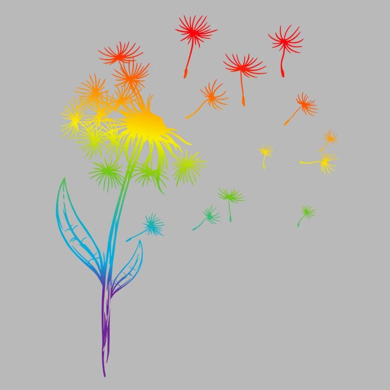 Pusteblume Löwenzahn Regenbogen Pflanze