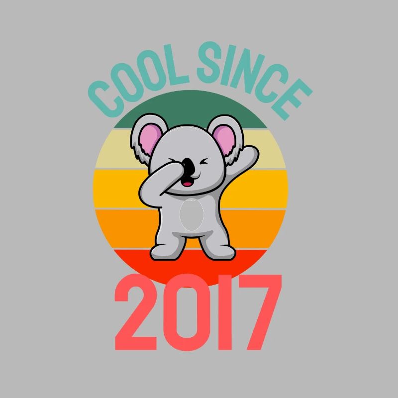 Cool since 2017 Retro Dabbing Koala 5th Birthday
