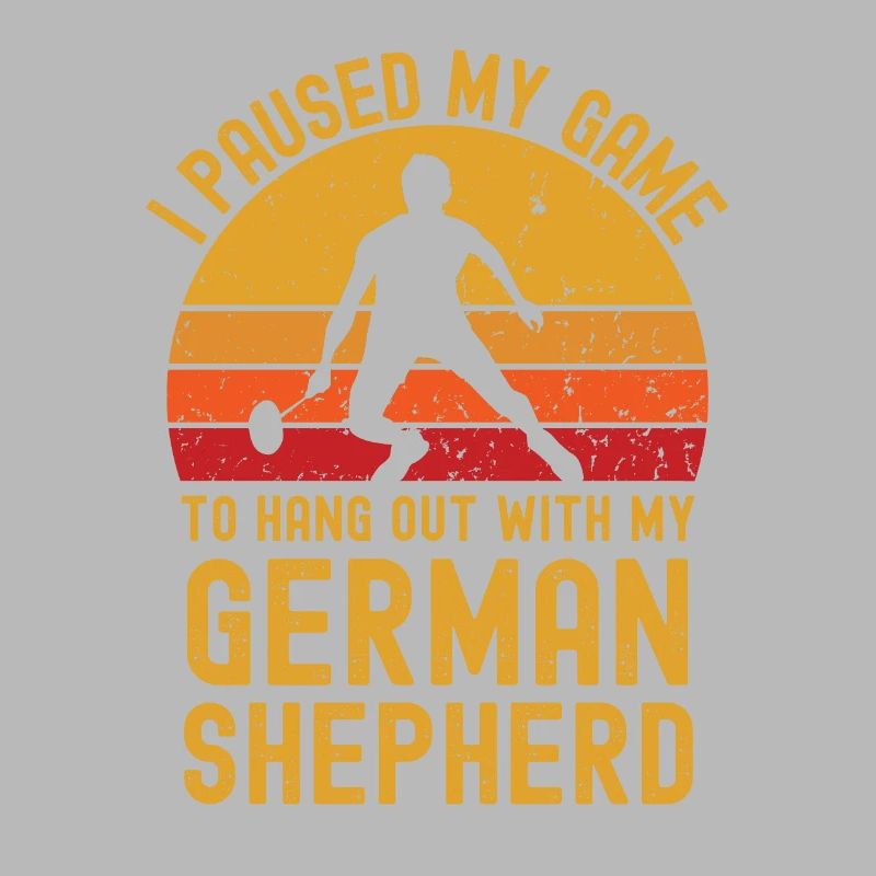 Badminton und Deutscher Schäferhund