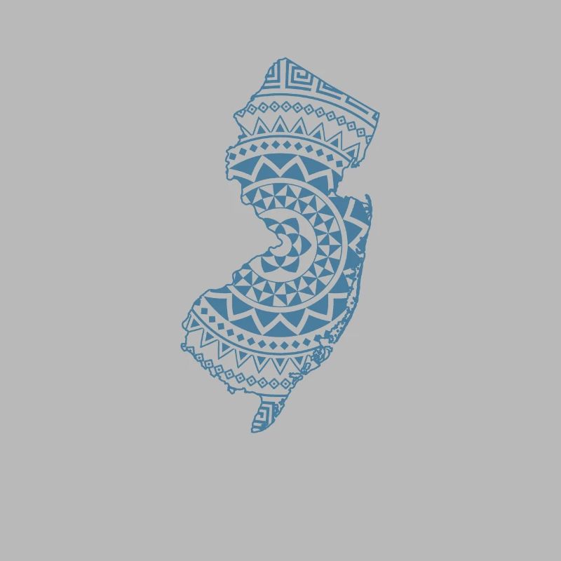 New Jersey Map Pattern USA America