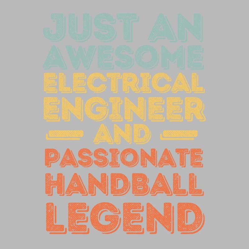 Electrical engineer handball retro