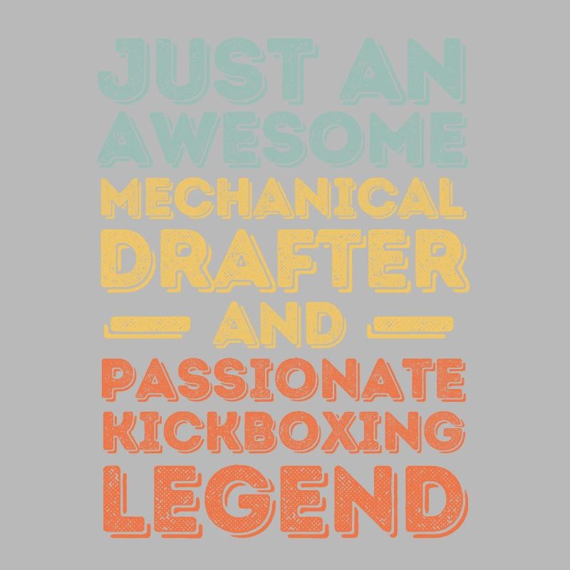 Technischer-Zeichner Kickboxen retro