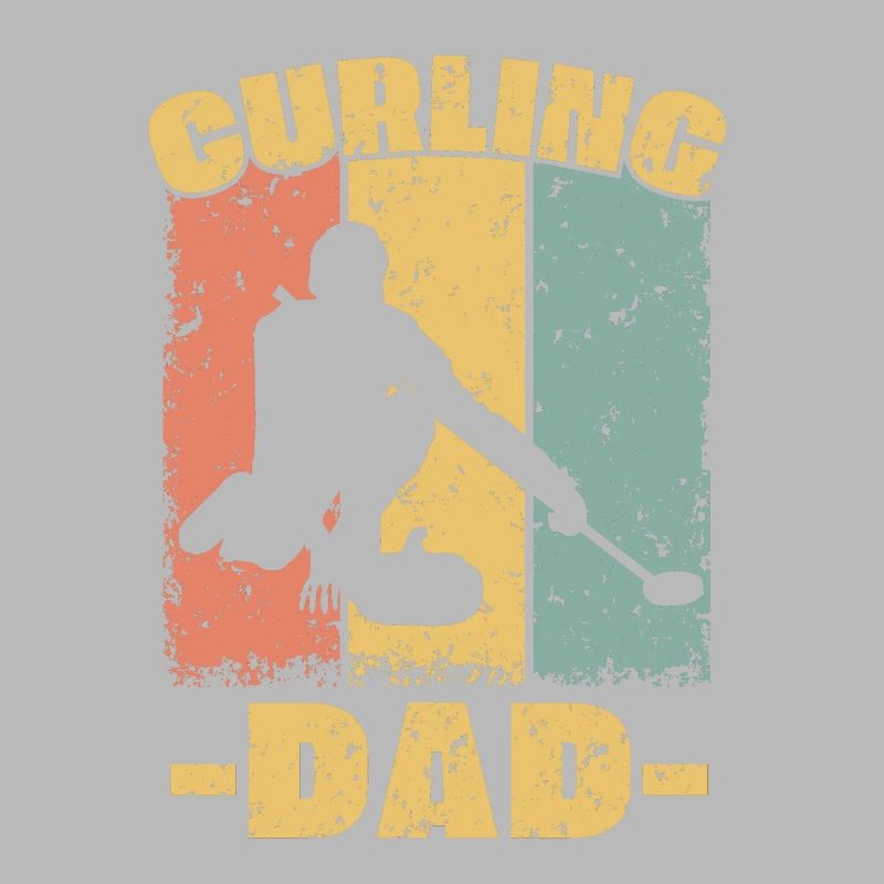 Curling dad retro