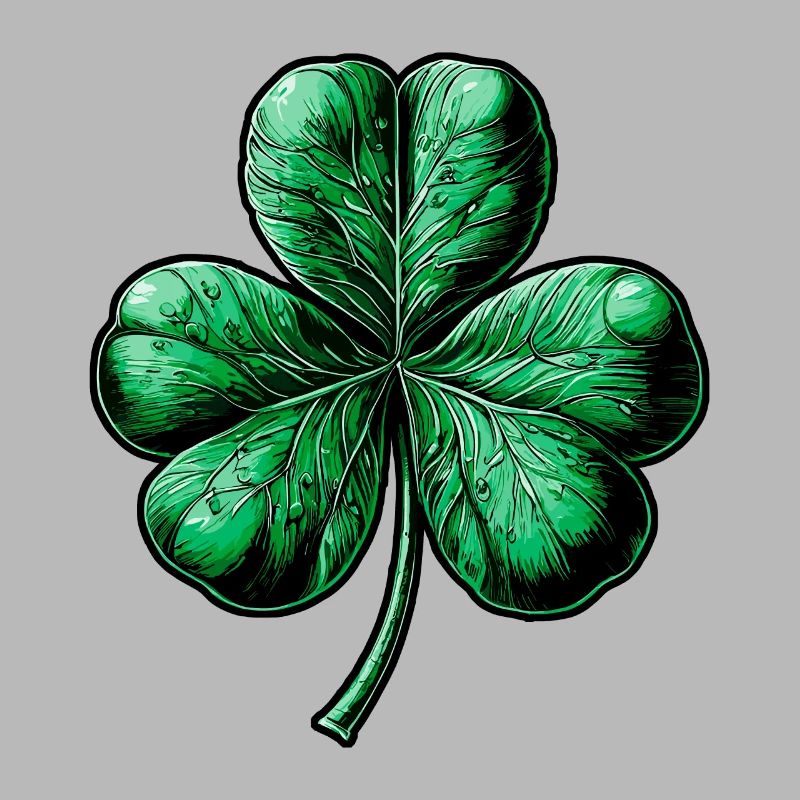 Green three-leaf clover