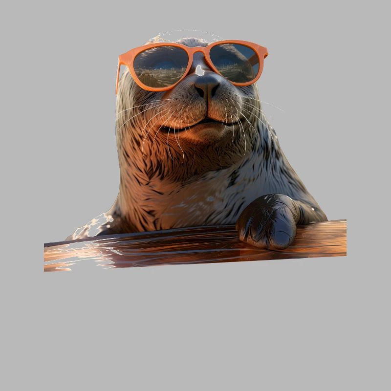 Phoque avec lunettes de soleil Phoque Morse Phoques mignons