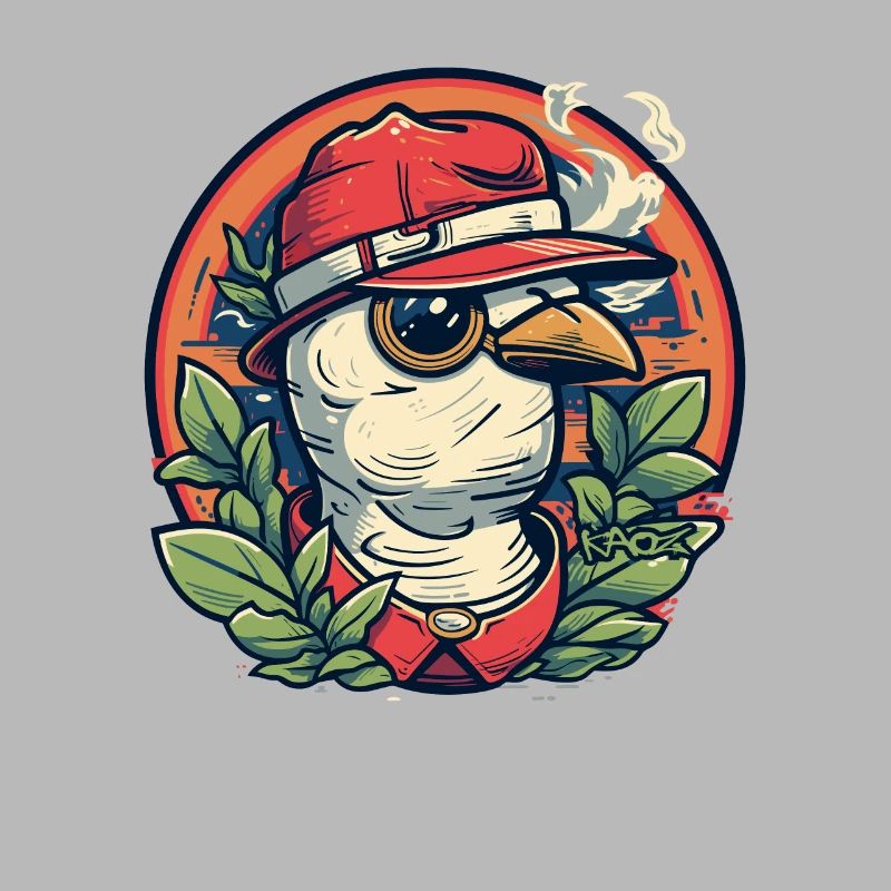 Der Dschungel-Baseball-Cap-Maskottchen-Taube