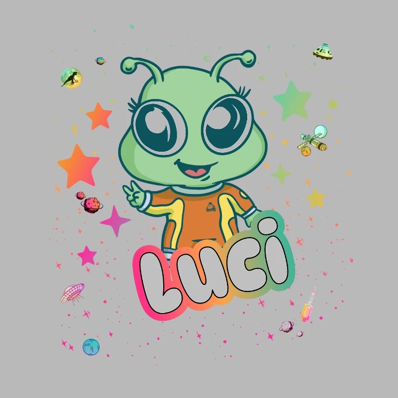 LUCI - Schöner Mädchen Name mit süßem Alien