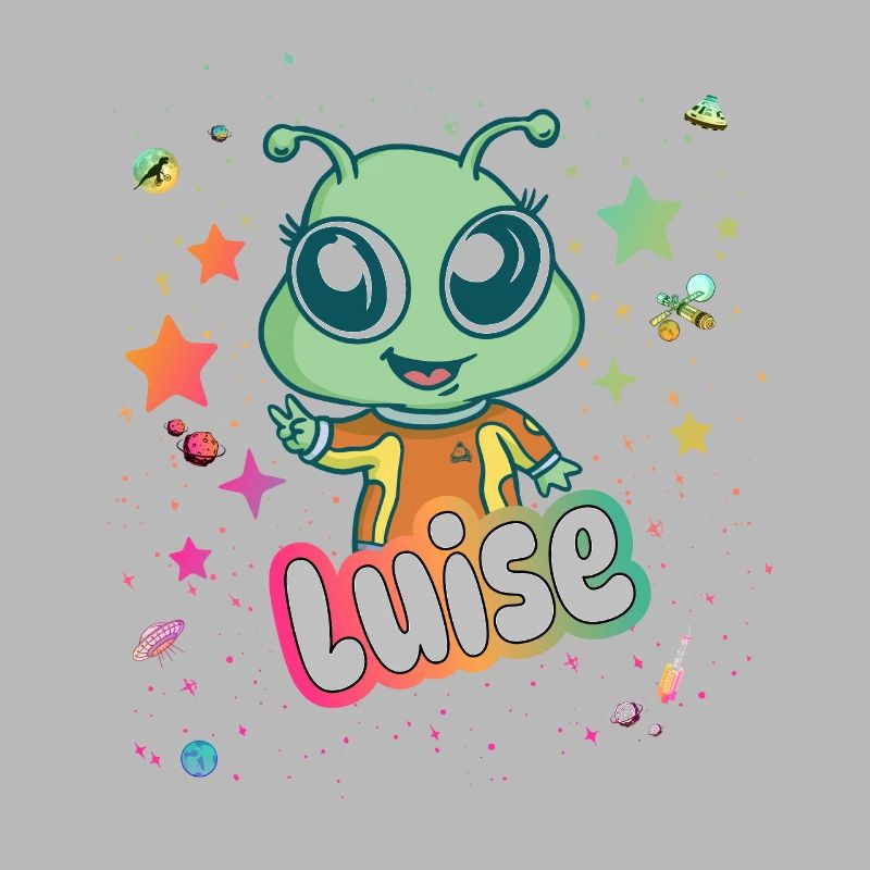 LUISA - Schöner Mädchen Name mit süßem Alien