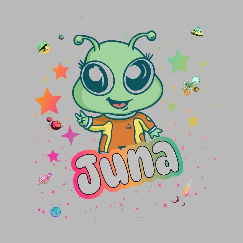 JUNA - Schöner Mädchen Name mit süßem Alien
