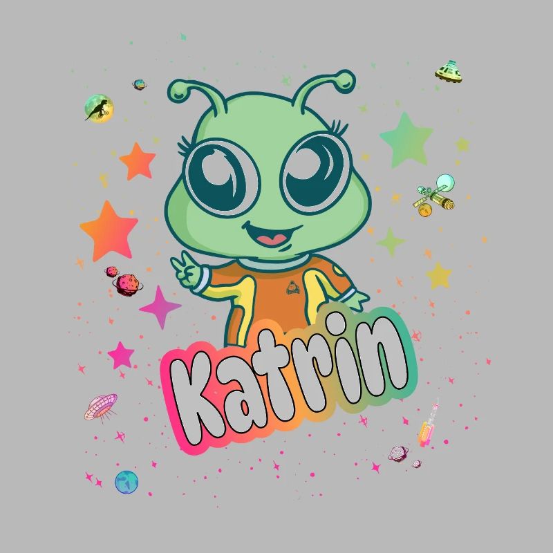 KATRIN - Schöner Mädchen Name mit süßem Alien