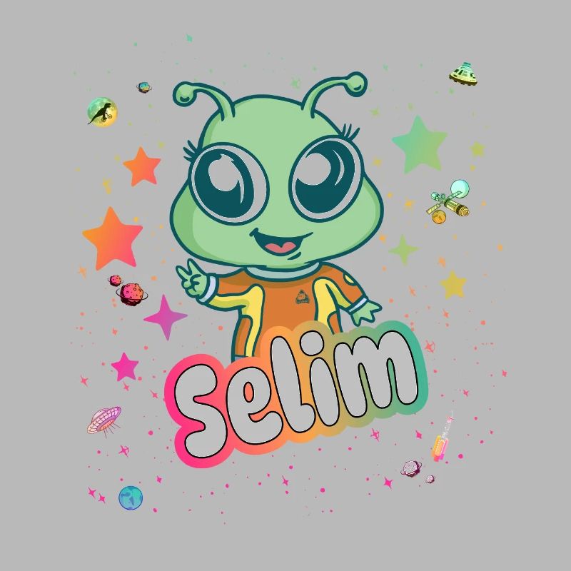 SELIM - Schöner Junge Name mit süßem Alien